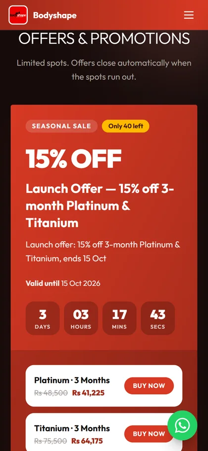 Workzish member web app showing membership plans
